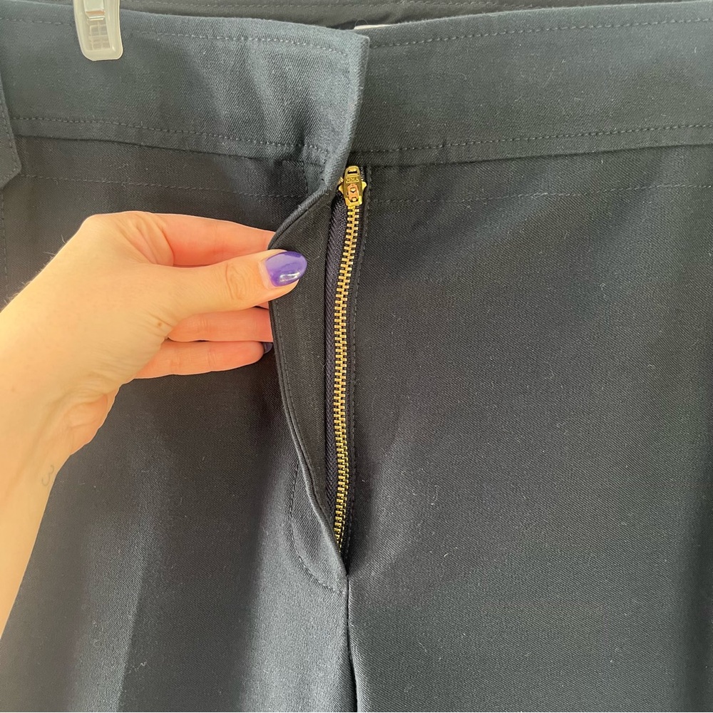 Derek Lam 10 Crosby Robertson Cropped Flare Sailor Trouser Pants Navy Size 16 - Picture 10 of 16